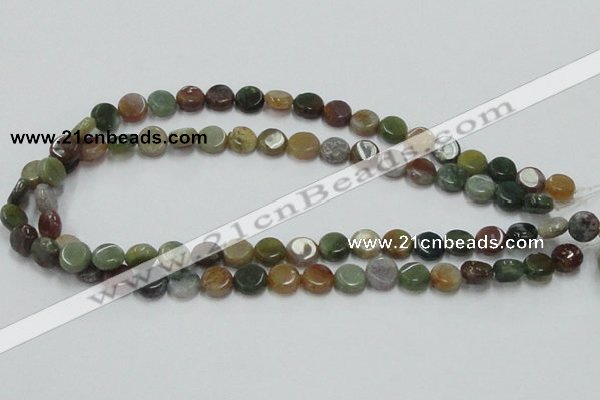 CAB128 15.5 inches 10mm coin india agate gemstone beads wholesale