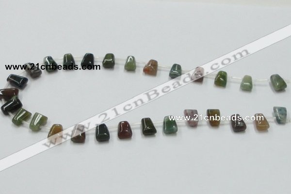 CAB130 15.5 inches 8*12mm trapezoid india agate gemstone beads