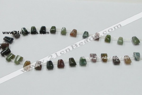 CAB130 15.5 inches 8*12mm trapezoid india agate gemstone beads