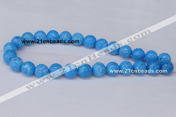 CAB223 15.5 inches 14mm round blue crazy lace agate beads