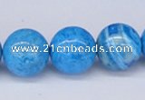 CAB224 15.5 inches 16mm round blue crazy lace agate beads