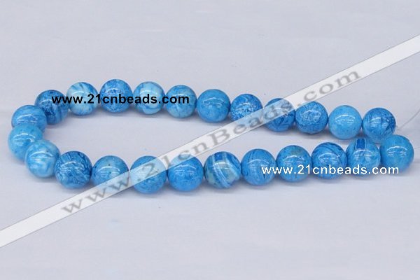 CAB224 15.5 inches 16mm round blue crazy lace agate beads