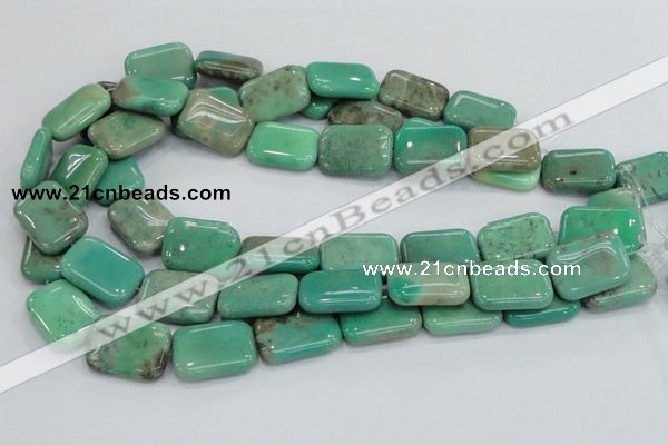 CAB29 15.5 inches 18*25mm rectangle green grass agate gemstone beads