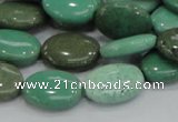 CAB30 15.5 inches 12*16mm oval green grass agate gemstone beads