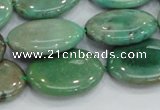 CAB31 15.5 inches 18*25mm oval green grass agate gemstone beads