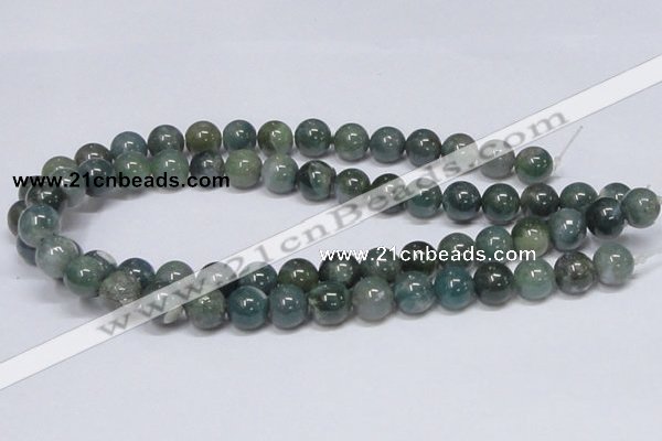 CAB386 15.5 inches 12mm round moss agate gemstone beads wholesale