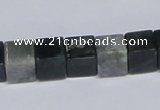 CAB398 15.5 inches 10*10mm cube moss agate gemstone beads wholesale