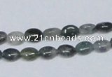 CAB408 15.5 inches 6*8mm oval moss agate gemstone beads wholesale