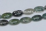 CAB409 15.5 inches 8*12mm oval moss agate gemstone beads wholesale