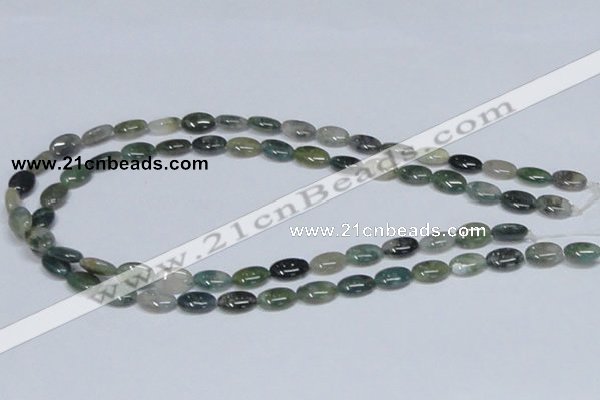 CAB409 15.5 inches 8*12mm oval moss agate gemstone beads wholesale