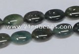 CAB410 15.5 inches 10*14mm oval moss agate gemstone beads wholesale