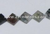 CAB417 15.5 inches 10*10mm diamond moss agate gemstone beads