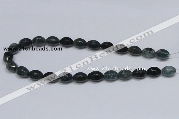 CAB423 15.5 inches 10*14mm faceted rice moss agate gemstone beads