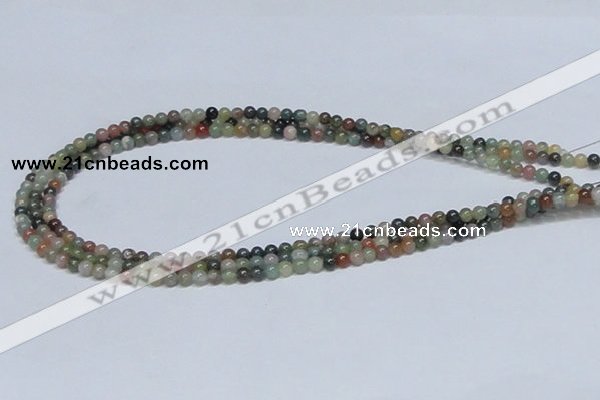 CAB430 15.5 inches 4mm round indian agate gemstone beads wholesale