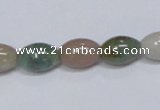 CAB439 15.5 inches 9*12mm rice indian agate gemstone beads wholesale