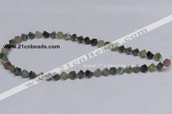 CAB441 15.5 inches 6*6mm inclined cube indian agate gemstone beads