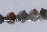 CAB442 15.5 inches 8*8mm inclined cube indian agate gemstone beads