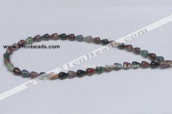 CAB444 15.5 inches 8*10mm teardrop indian agate gemstone beads