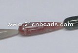 CAB445 15.5 inches 8*30mm teardrop indian agate gemstone beads