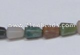 CAB446 15.5 inches 8*10mm faceted teardrop indian agate gemstone beads