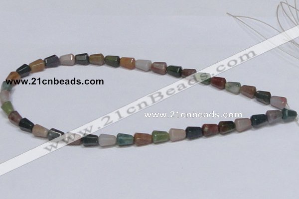 CAB446 15.5 inches 8*10mm faceted teardrop indian agate gemstone beads