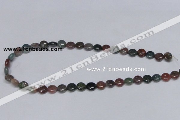 CAB449 15.5 inches 10mm flat round indian agate gemstone beads