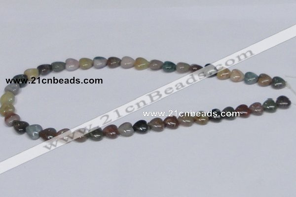 CAB453 15.5 inches 10*10mm heart indian agate gemstone beads