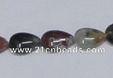 CAB460 15.5 inches 10*14mm flat teardrop indian agate gemstone beads