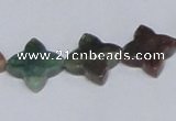 CAB472 15.5 inches 12*12mm flower form indian agate gemstone beads