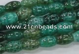 CAB50 15.5 inches 8*12mm egg-shaped peafowl agate gemstone beads