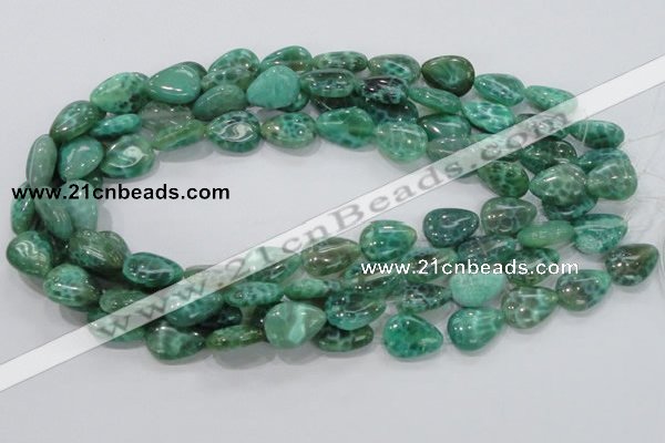 CAB55 15.5 inches 13*18mm flat teardrop peafowl agate gemstone beads