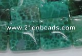 CAB59 15.5 inches 20*20mm square peafowl agate gemstone beads