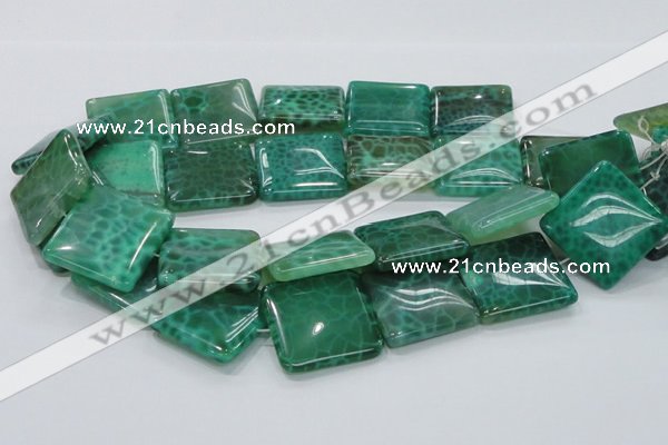 CAB61 15.5 inches 28*28mm square peafowl agate gemstone beads