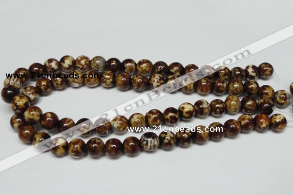 CAB611 15.5 inches 12mm round leopard skin agate beads wholesale