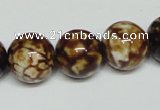 CAB612 15.5 inches 14mm round leopard skin agate beads wholesale