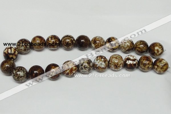 CAB614 15.5 inches 18mm round leopard skin agate beads wholesale