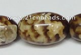 CAB623 15.5 inches 20*30mm egg-shaped leopard skin agate beads wholesale