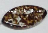 CAB639 15.5 inches 25*50mm marquise leopard skin agate beads