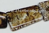 CAB643 15.5 inches 20*35mm trapezoid leopard skin agate beads