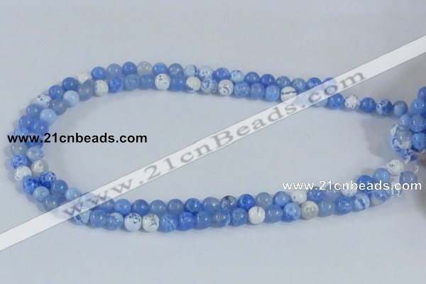 CAB645 15.5 inches 8mm round fire crackle agate beads wholesale