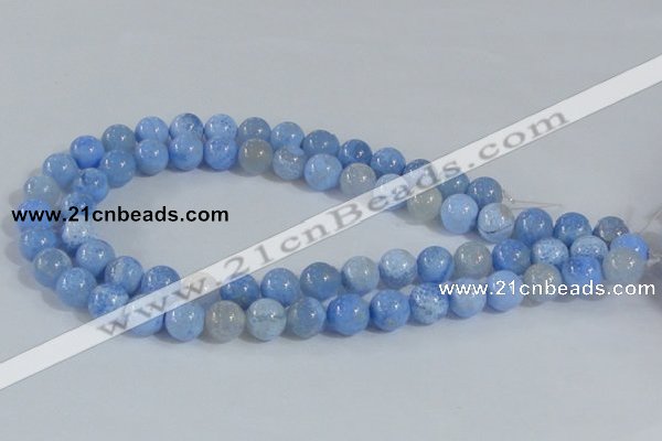 CAB647 15.5 inches 12mm round fire crackle agate beads wholesale