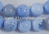 CAB648 15.5 inches 14mm round fire crackle agate beads wholesale