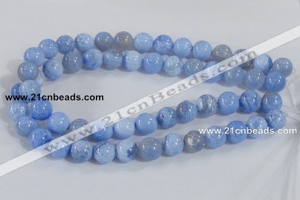 CAB648 15.5 inches 14mm round fire crackle agate beads wholesale