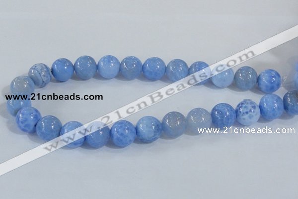 CAB649 15.5 inches 16mm round fire crackle agate beads wholesale