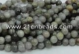 CAB65 15.5 inches 4mm round silver needle agate gemstone beads