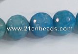 CAB657 15.5 inches 16mm faceted round fire crackle agate beads