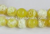 CAB660 15.5 inches 10mm round fire crackle agate beads wholesale