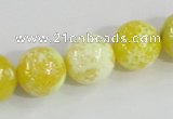 CAB662 15.5 inches 14mm round fire crackle agate beads wholesale