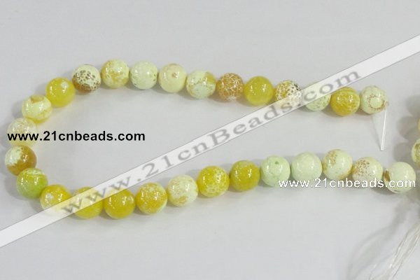 CAB662 15.5 inches 14mm round fire crackle agate beads wholesale