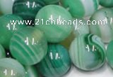 CAB718 15.5 inches 14mm round green agate gemstone beads wholesale